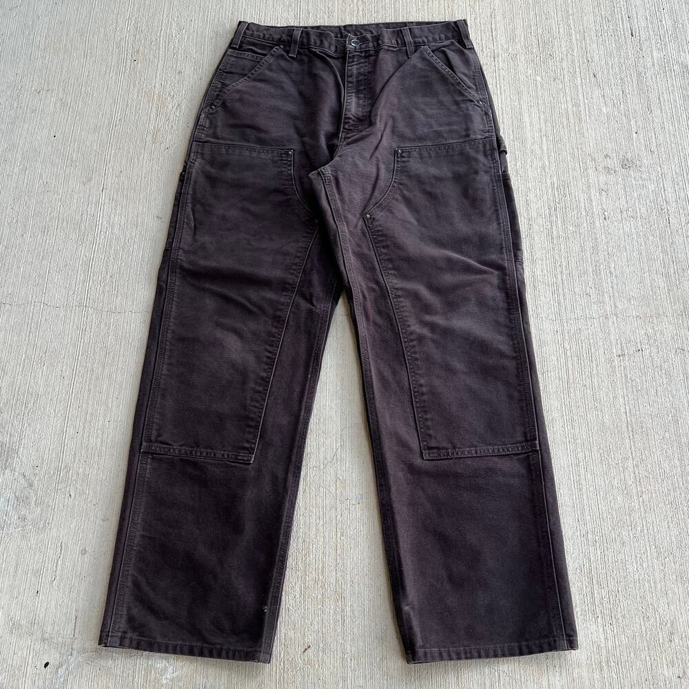 Carhartt B136 DKB brown double knee work wear carpenter pants